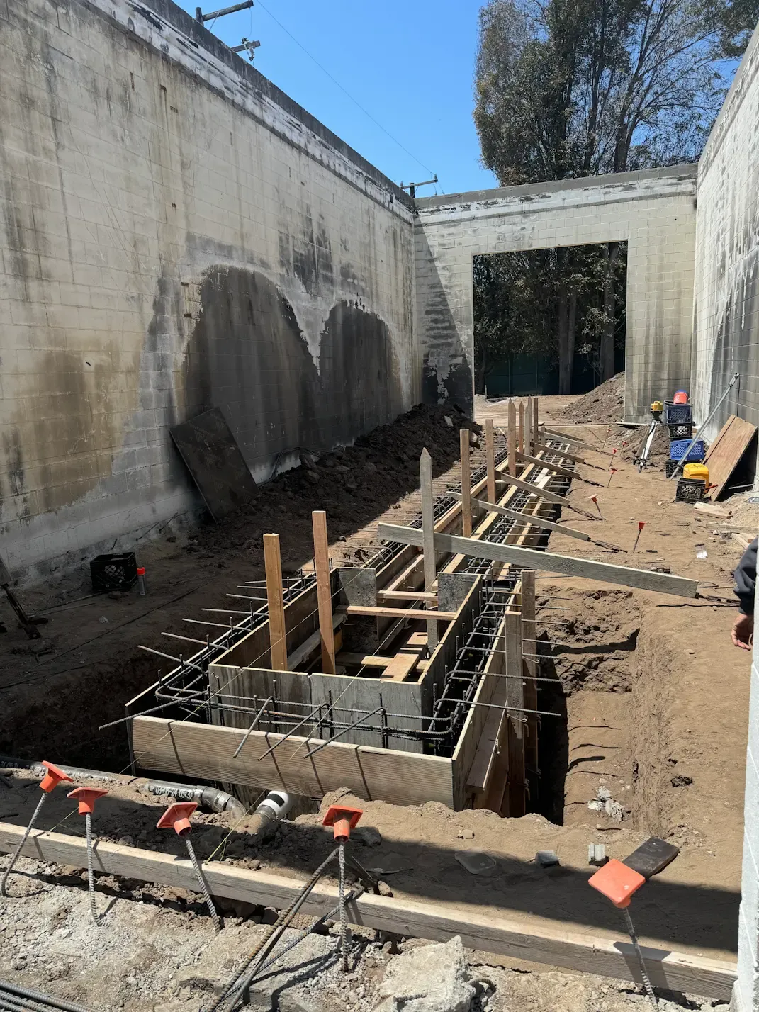 Bus Wash foundation at SBMTD Terminal 2 in Goleta, CA