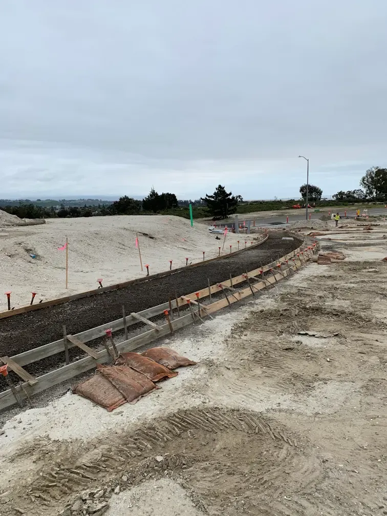 Sidewalk, curb and gutter formwork in Arroyo Grande, CA