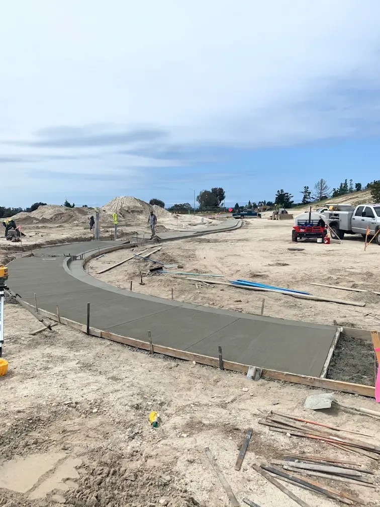 Sidewalk, curb and gutter formwork in Arroyo Grande, CA