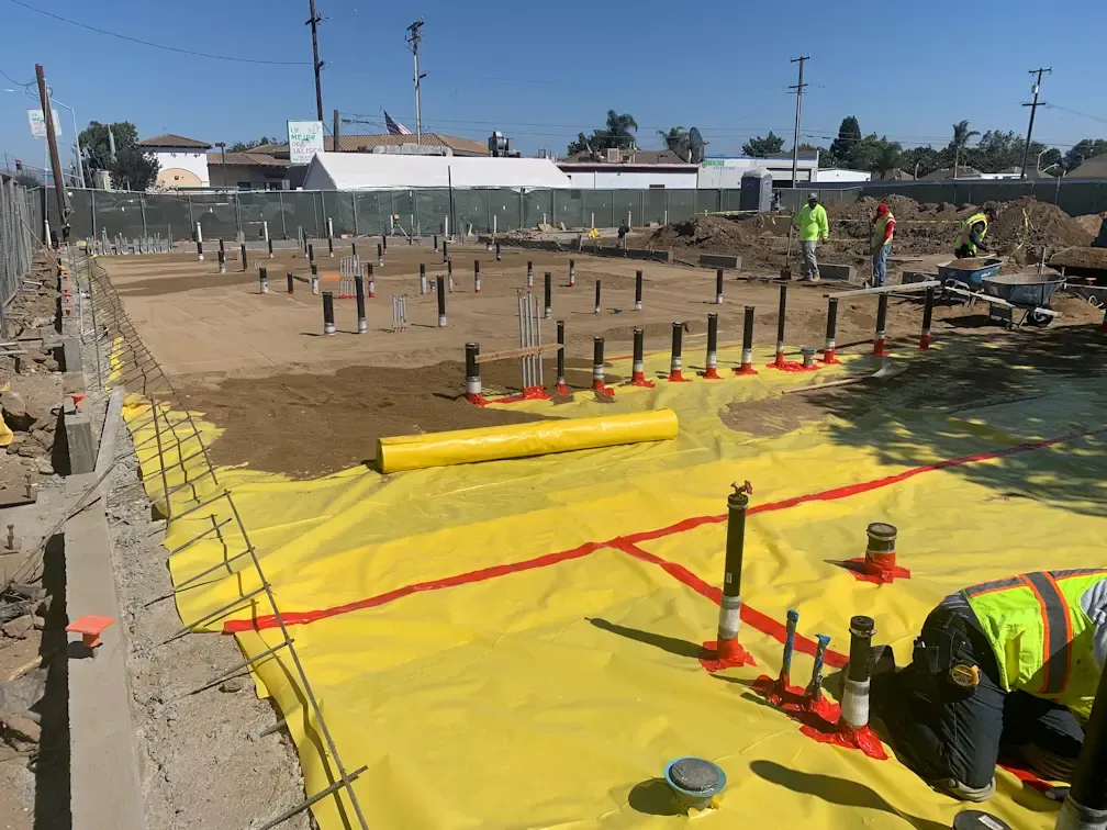 Laundromat foundation prep in Santa Maria, CA