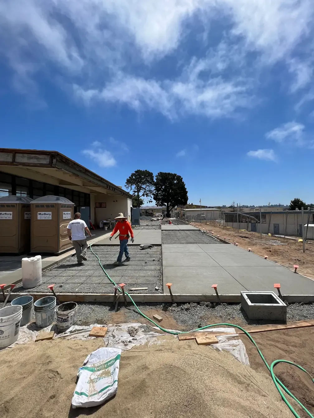 flatwork at Oceano Elementary - Adults in Transition project in Oceano, CA